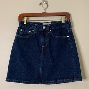 Everlane Dark Wash Denim Miniskirt 26